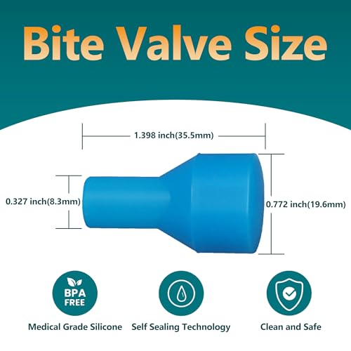 Bite Valve Replacement Mouthpieces for Camelbak and Most Brands Hydration Pack Bladder | BPA-Free | Bite Valve Kit