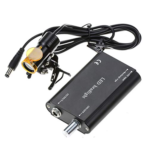 5W Waist Hanging LED HeadLight with Plastic Clip for Magnifier (Black) - color: Black
