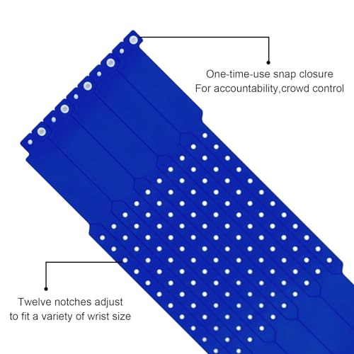 100pcs Vinyl Wristbands, Disposable Waterproof Wristbands(Color : Blue) - color: Blue