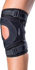 DonJoy Tru-Pull Lite Knee Brace for Patella Instabilities & Dislocations - Bifurcated Strap and Dual-Durometer Buttress, Medium, Left - size: Medium, style: Left Leg