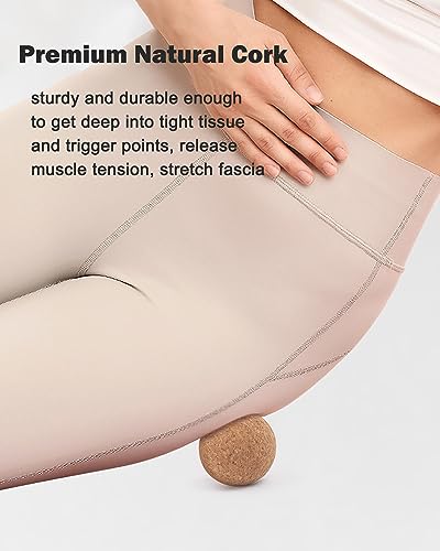 KITWILD Cork Massage Ball, 2.5 Inch, 2 Pack - style: 2 Pack (2.5'')