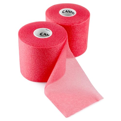 Cannon Sports Pre Wrap Foam Underwrap - 2 Pack, 2.75" x 30 Yards Per Roll (60 Total Yards) - Athletic Underwrap for Sports Tape, Training & Exercise (Red) - color: Red
