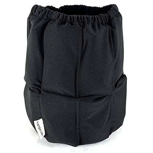 HurtSkurt® Premium Ice Therapy Sleeve – Flat Black XL – Stretch-Fit Wearable Cold Compression Wrap for Knee, Leg, Elbow & Ankle Recovery, Durable, Machine Washable, Stays Cold Longer - color: Flat Black, size: X-Large