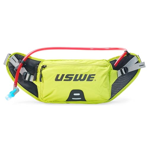 USWE Zulo Hydration Hip Pack - with Organizer and Side Pockets, Bounce Free Hip Belt (Crazy Yellow, 2L) - color: Crazy Yellow, size: 2L