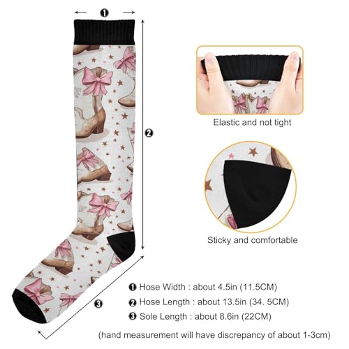 Pigsaly Red White Polka Dot Womens Compression Socks Athletic Tube Sock Knee High Socks Outdoor Sport Socks - color: M.2