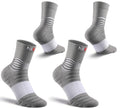 NEENCA Professional Compression Socks for Women Men Circulation, 20-30 mmHg - color: Gray White - 2 Pairs, size: X-Large