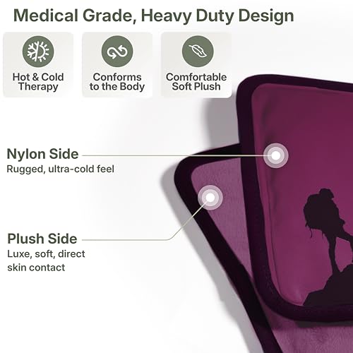 Flexible Hot and Cold Gel Pack Medium 8" x 12", 2 Pack - size: Medium (2 pack), style: Purple