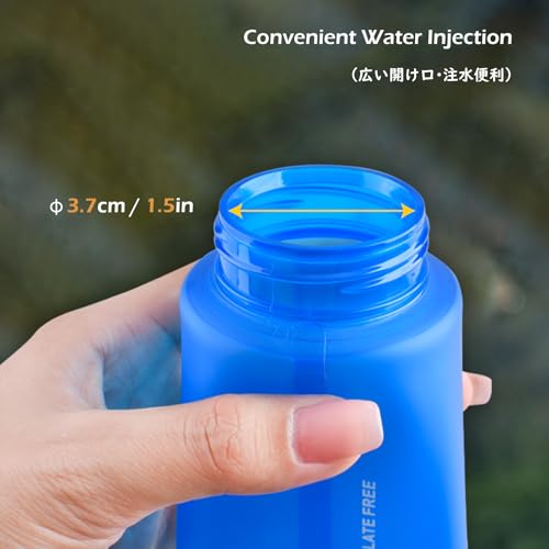 TRIWONDER TPU Collapsible Flask BPA-Free Soft Folding Water Bottles for Hydration Pack - Ideal for Running Hiking Cycling Climbing (500ml/16.9oz - Blue - Pack of 2) - color: 500ml/16.9oz - Y - Blue - Pack of 2