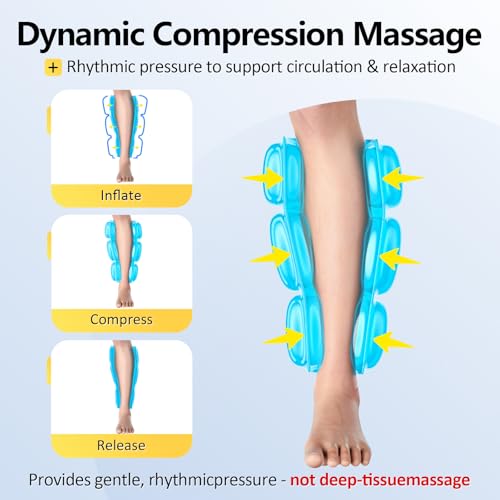 Comfytemp Cordless Air Compression Calf Massager with Heat (Fit 13"~18")
