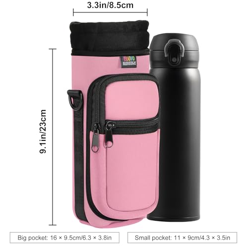 Nuovoware Water Bottle Carrier Bag, 25oz/32oz, Pink - color: Pink, size: 25-32 Ounces - Standard