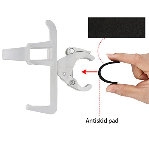 Accmor Bike Water Bottle Holders No Screws, Universal Bike Cup Holder, 360 Degree Rotatable Bike Water Bottle Cage, Water Bottle Holders for Kids Bike Adult Bike, White - color: White
