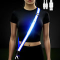 LED Belt Reflective Sash for Walking at Night, High Visibility Reflective Running Gear Night Walking Safety Gear LED Light Up Running Belt Reflective Gear for Runners Walkers Men Women - color: Blue