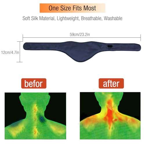 Neck Heating Pad, Arris Heated Neck Wrap with Adjustable Time and Temperature Control, USB Powered Neck Pain Relief, Stiffness Relief or Postoperative Recovery Blue - color: Blue