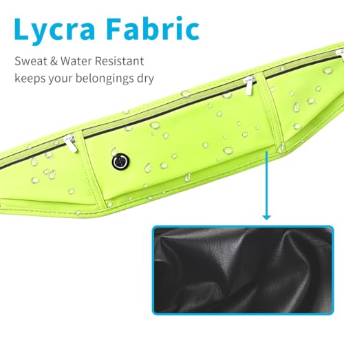 Slim Running Belt, Fluorescent Green - color: Fluorescent green