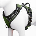 No Pull Dog Harness, No-Choke Soft Padded Reflective Dog Vest Harness with Front Clip & Top Handle, 2 Quick-Release Buckles, Adjustable for Small Medium Large Dogs - color: Army Green, size: X-Small