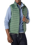 Amazon Essentials Men's Lightweight Water-Resistant Packable Puffer Vest - color: Green, size: Medium
