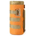 FRTKK Tactical MOLLE Water Bottle Pouch with Drawstring Open Top & Mesh Bottom, Military Water Bottle Holder Bag Sports Travel Hydration Carrier - color: Orange-1Pack