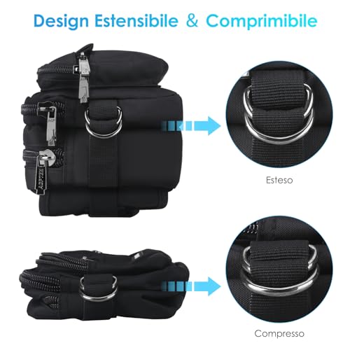 AGPTEK Fanny Pack for Women Men, Waist Wallet Bag,Adjustable Bum Belt Pouch for Travel, Running, Shopping, Hiking, Dog Walking, Cycling, Climbing, Small, Black