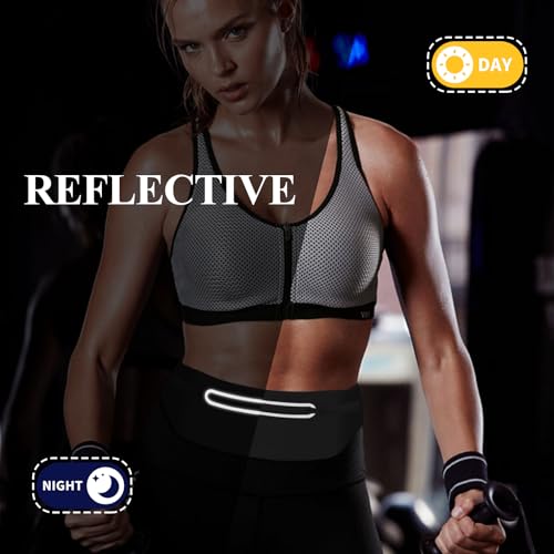 Fanny Packs for Women,Waterproof Fanny Pack for Men,Adjustable Running Belt Waist Pack Slim Expandable Pocket Belt Bag,iPhone Running Holder Cell Phone Elastic Waist Pouch Bag 3 Pockets Black - color: 01-Black with 3 Pockets