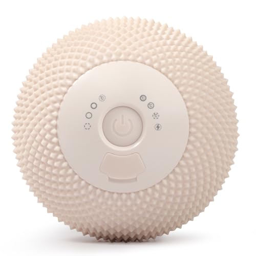 Vibrating Massage Ball with Heat, 7 Modes, 3.6 Inch, Apricot - color: Apricot