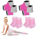 Tarpop 4 Pairs Kids Ankle Brace, Compression Sleeves, M+S, Pink - color: Pink, size: Small,Medium