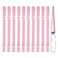 PATIKIL Water Bottle Lanyard, Adjustable Holder Shoulder Strap with Ring Buckle Carrier Clips for Walk Outdoor - color: Pink/White