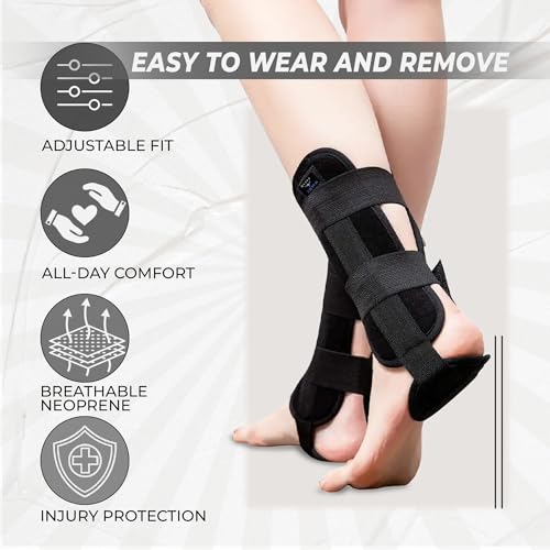 ISMA Ankle Support Brace for Men & Women – Adjustable Compression Ankle Brace for Sprained Ankle, Achilles Tendon Support, Sports, Running, Basketball, Gym – Breathable Ankle Stabilizer (Small) - size: Small (Pack of 1)