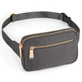 UTO Fanny Pack Crossbody Belt Purse Chest Waist Hip Travel Hiking Bumbag - color: 0917 dark grey
