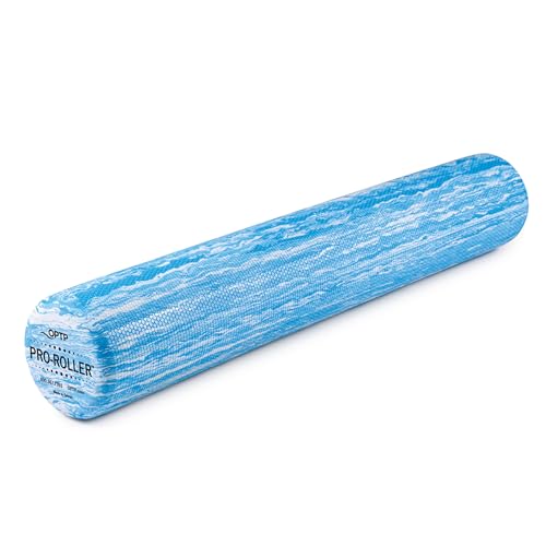OPTP PRO-ROLLER Standard Density Foam Roller – Round, Blue, 36" x 6" - style: Blue, 36" x 6", Standard Density