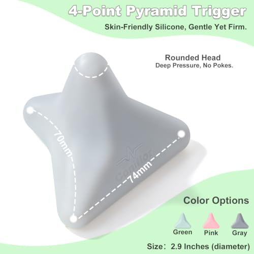 Manual Trigger Point Massager Ball–Deep Tissue Massage Tool - color: Stone Gray