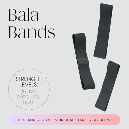 Bala Bands Resistance Bands, Non-Slip Fabric Exercise Bands - color: CHARCOAL