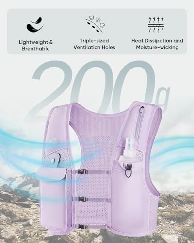 Zelvot Running Vest for Women Men, Touchscreen Phone Pocket - color: Purple, size: X-Small-Small