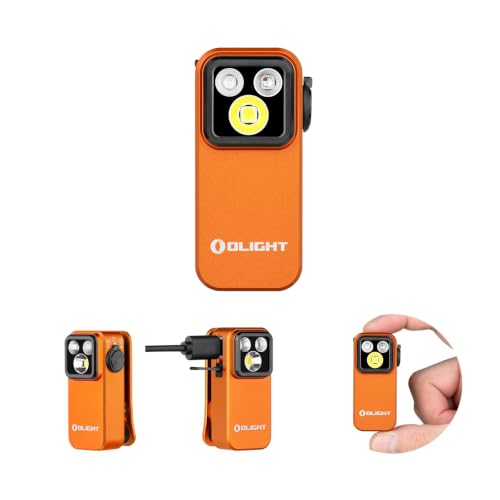 OLIGHT Oclip Pro S Rechargeable EDC Clip-on Flashlight, Orange - color: Orange