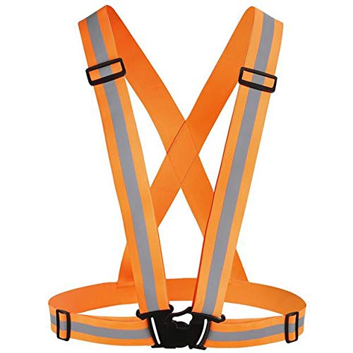 Chiwo Reflective Vest Running Gear 2Pack, High Visibility Safety Vest - color: Color Ornage