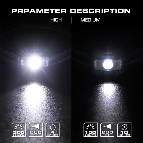EverBrite Headlamp, 2 Pack LED Head Lamp for Kids & Adults, Red Light - color: Blue