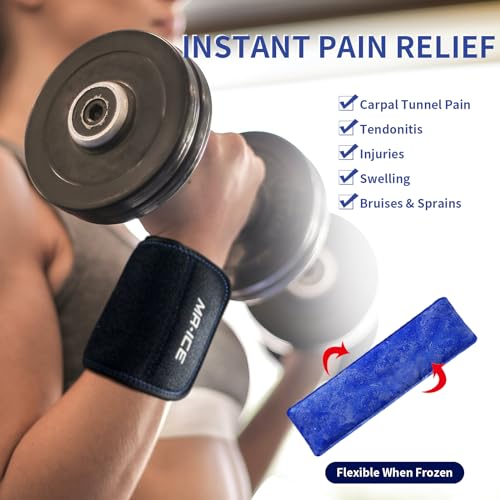 Ankle Ice Pack Wrap for Foot Pain Relief - Ankle Ice Packs for Injuries Reusable Gel Ice Pack for Sprains, Muscle Pain, Bruises - Foot Ice Pack Wrap for Wrist, Knee, Elbow, Achilles Tendon, Shin - style: foot & ankle