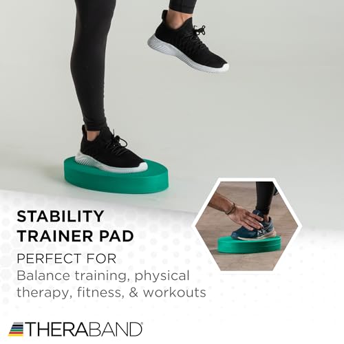 THERABAND Stability Trainer Pad - color: Green - Firm- Beginner, size: Set of 2