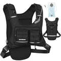 Hydration Pack Vest – Lightweight Chest Pack 2.0L Hands-Free Water Bladder Backpack, Reflective Strips, Adjustable Fit for Men and Women, Ideal for Marathon, Trail Running, Hiking, Cycling - color: Black