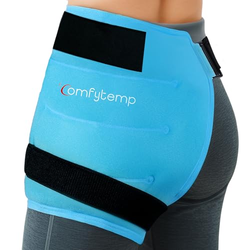 Comfytemp Hip Ice Pack Wrap for Hip Pain Relief, Sciatica, Blue (S/M) - color: Blue, size: Small/Medium
