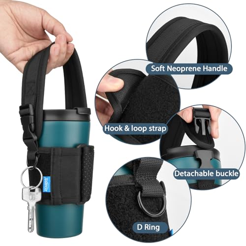 Xxerciz Tumbler Carrier Holder Water Bottle Holder with Adjustable Shoulder Strap Portable Water Bottle Sling for Walking - color: Portable