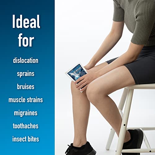 General Medi Instant Ice Cold Pack (4”x 5.5”) – 8 Packs Disposable Cold Therapy Ice Packs for Pain Relief, Swelling, Inflammation, Sprains, Toothache – for Athletes & Outdoor Activities - size: 8 Packs (4”x 5.5”)