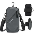Cell Phone Armbands Running Phone Holder Armband, Shoulder Holster Phone Purse Crossbody Bag Pouch (Gray) - color: Gray