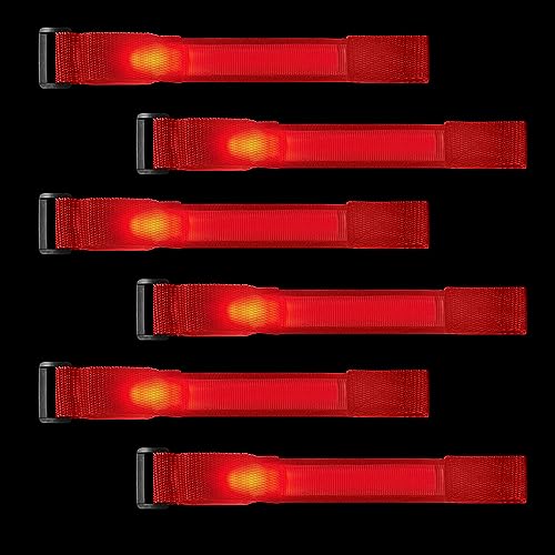 M.best 8pcs LED Light Up Bracelets Glow Flashing Wristbands Glow in The Dark Party Supplies for Wedding, Raves, Concert, Camping,Sporting Events, Party Red - color: 8pcs Red