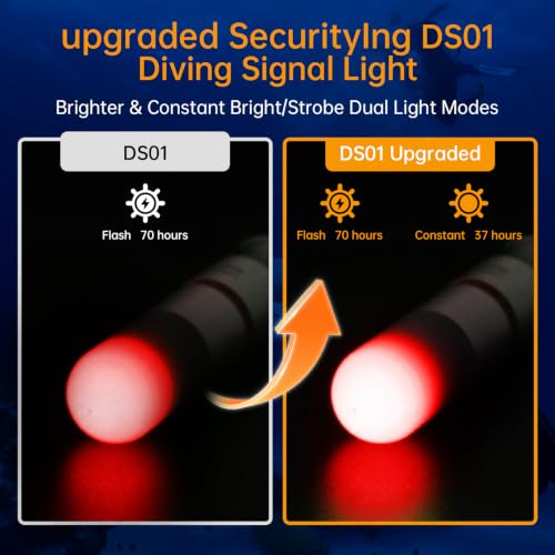 SecurityIng 4 Pcs Scuba Dive Strobe Signal Light, 4 Pcs - Red - color: Red