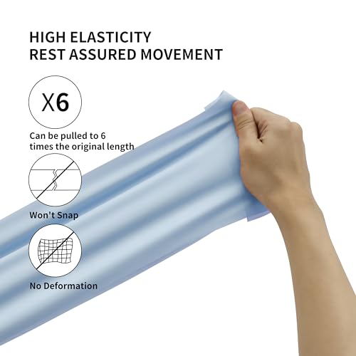 PROIRON Latex Resistance Bands Set 2-in-1, 6.6FT/4.9FT, for Pilates, Rehab - color: Blue/6.6FT+2FT/Medium