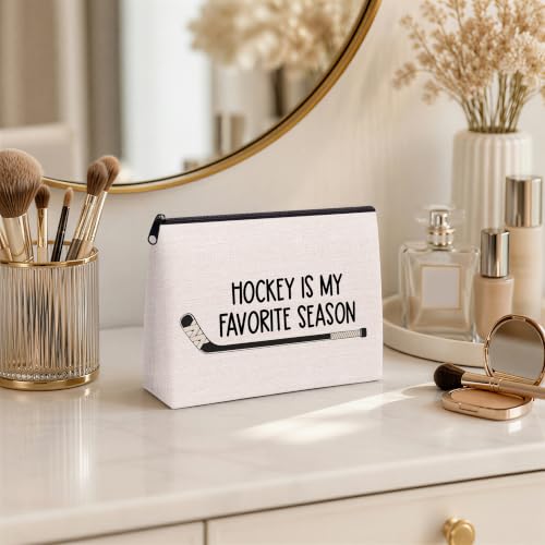 Hockey Stick Zipper Makeup Bag Gifts for Women - color: Hockey