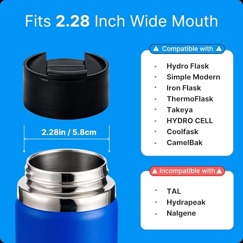 Flip Lid for Hydro Flask Wide Mouth 12 16 18 20 32 40 64oz Bottles - color: Orange