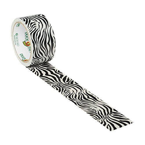 Duck Brand 280110 Zig-Zag Zebra Printed Duct Tape, 1.88 Inches x 10 Yards, Single Roll