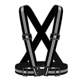 Reflective Vest Running Gear High Visibility Safety Vest Strap for Night - color: Black