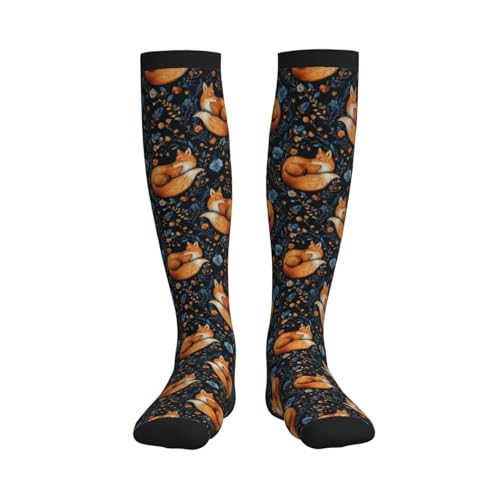 Compression Socks Knee High Support Socks Women Circulation Stockings for Athletic Running Cycling Flying - color: Animal